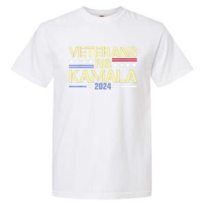 Veterans For Kamala Harris Supporter American Flag Gift Garment-Dyed Heavyweight T-Shirt