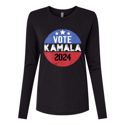 Vote For Kamala Harris Democrats Harris For President 2024 Womens Cotton Relaxed Long Sleeve T-Shirt