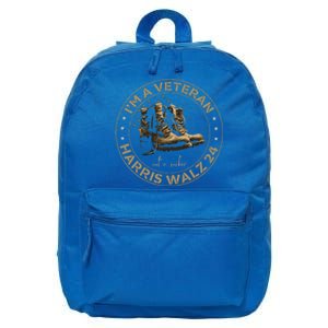 Veterans For Kamala Harris Tim Walz 2024 16 in Basic Backpack