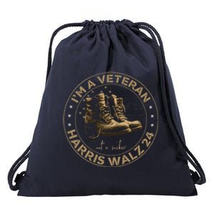 Veterans For Kamala Harris Tim Walz 2024 Drawstring Bag