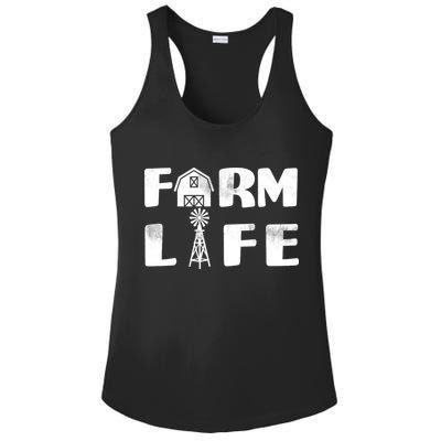 Vintage Farm Life, Man I Love Farming Ladies PosiCharge Competitor Racerback Tank