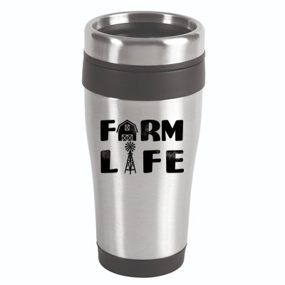 Vintage Farm Life, Man I Love Farming 16oz Travel Tumbler