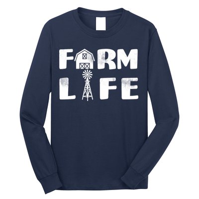 Vintage Farm Life, Man I Love Farming Long Sleeve Shirt