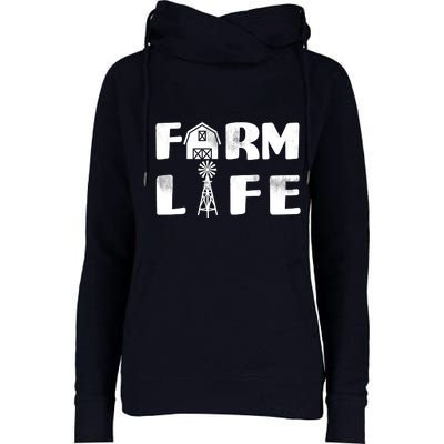 Vintage Farm Life, Man I Love Farming Womens Funnel Neck Pullover Hood