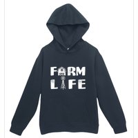 Vintage Farm Life, Man I Love Farming Urban Pullover Hoodie