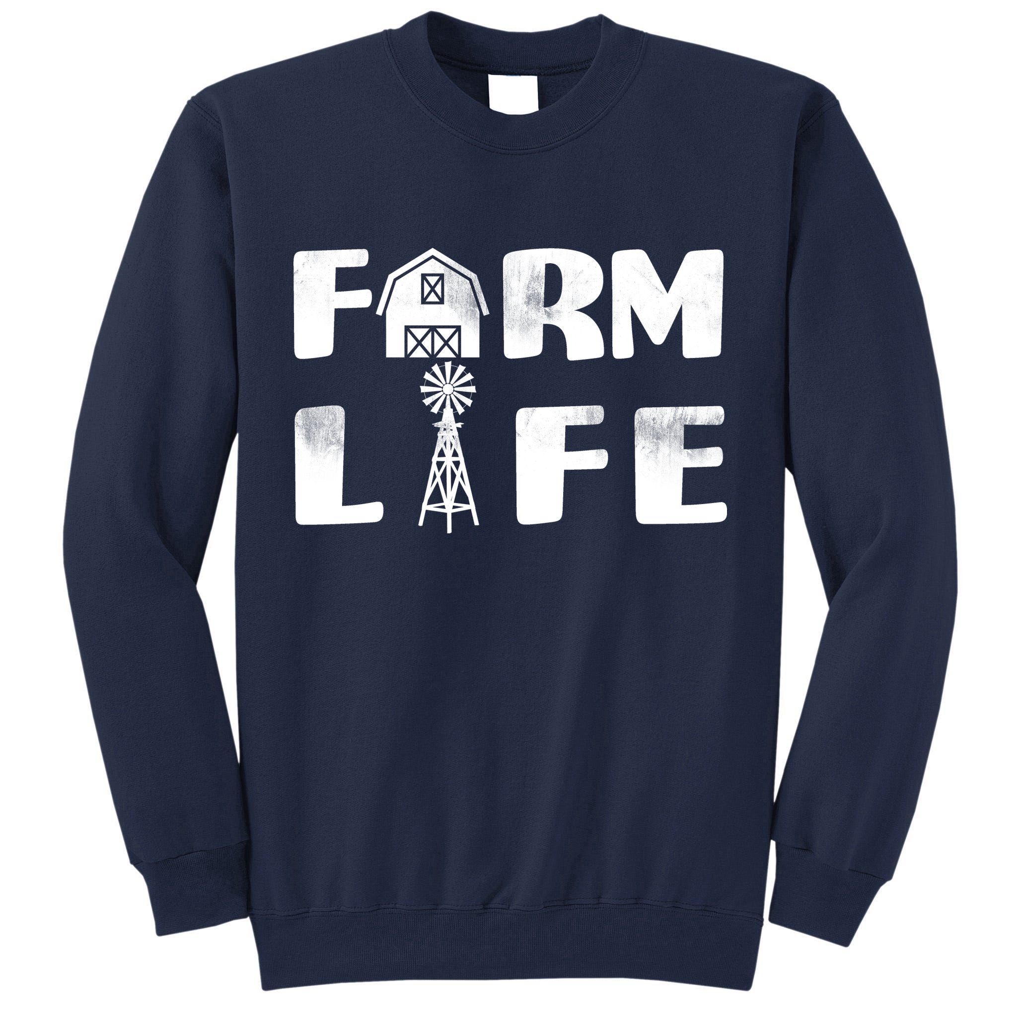 Vintage Farm Life, Man I Love Farming Tall Sweatshirt