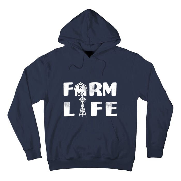 Vintage Farm Life, Man I Love Farming Tall Hoodie