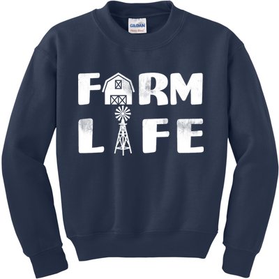Vintage Farm Life, Man I Love Farming Kids Sweatshirt
