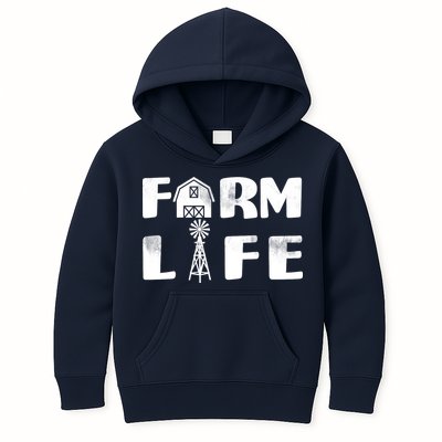 Vintage Farm Life, Man I Love Farming Kids Hoodie