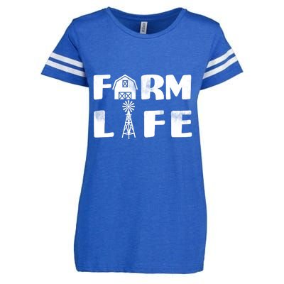 Vintage Farm Life, Man I Love Farming Enza Ladies Jersey Football T-Shirt