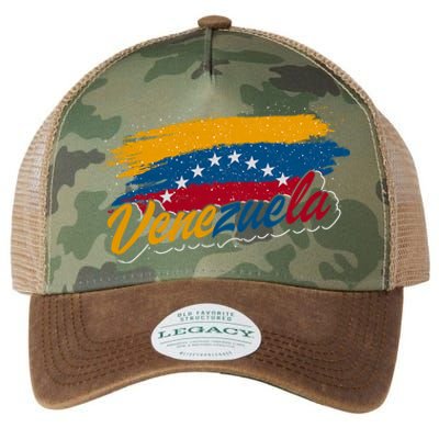 Venezuela Flag Latin America Proud Venezuelan Gift Venezuela Legacy Tie Dye Trucker Hat