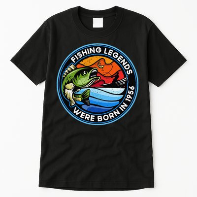 Vintage Fishing Legends Were Born In 1956 Birthday Tall T-Shirt