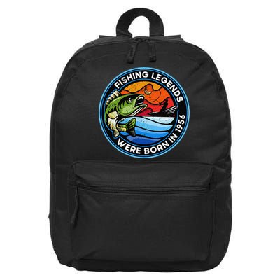 Vintage Fishing Legends Were Born In 1956 Birthday 16 in Basic Backpack
