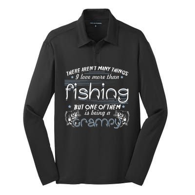 Vintage Fishing Love Fish Being Grampy Birthday Gifts Silk Touch Performance Long Sleeve Polo