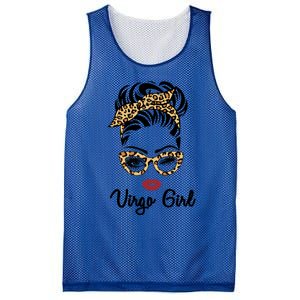 Virgo Face Leopard Bandana Wink Eye Funny Gift Mesh Reversible Basketball Jersey Tank