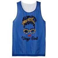 Virgo Face Leopard Bandana Wink Eye Funny Gift Mesh Reversible Basketball Jersey Tank