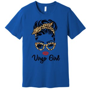 Virgo Face Leopard Bandana Wink Eye Funny Gift Premium T-Shirt