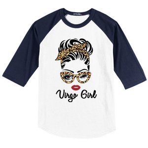 Virgo Face Leopard Bandana Wink Eye Funny Gift Baseball Sleeve Shirt