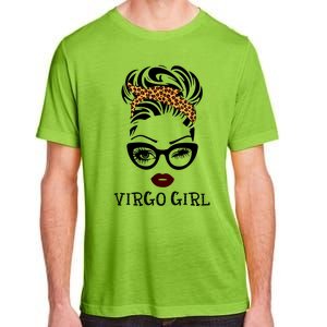 Virgo Face Leopard Bandana Wink Eye Gift Adult ChromaSoft Performance T-Shirt