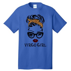 Virgo Face Leopard Bandana Wink Eye Gift Tall T-Shirt