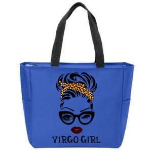 Virgo Face Leopard Bandana Wink Eye Gift Zip Tote Bag