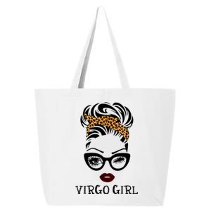 Virgo Face Leopard Bandana Wink Eye Gift 25L Jumbo Tote