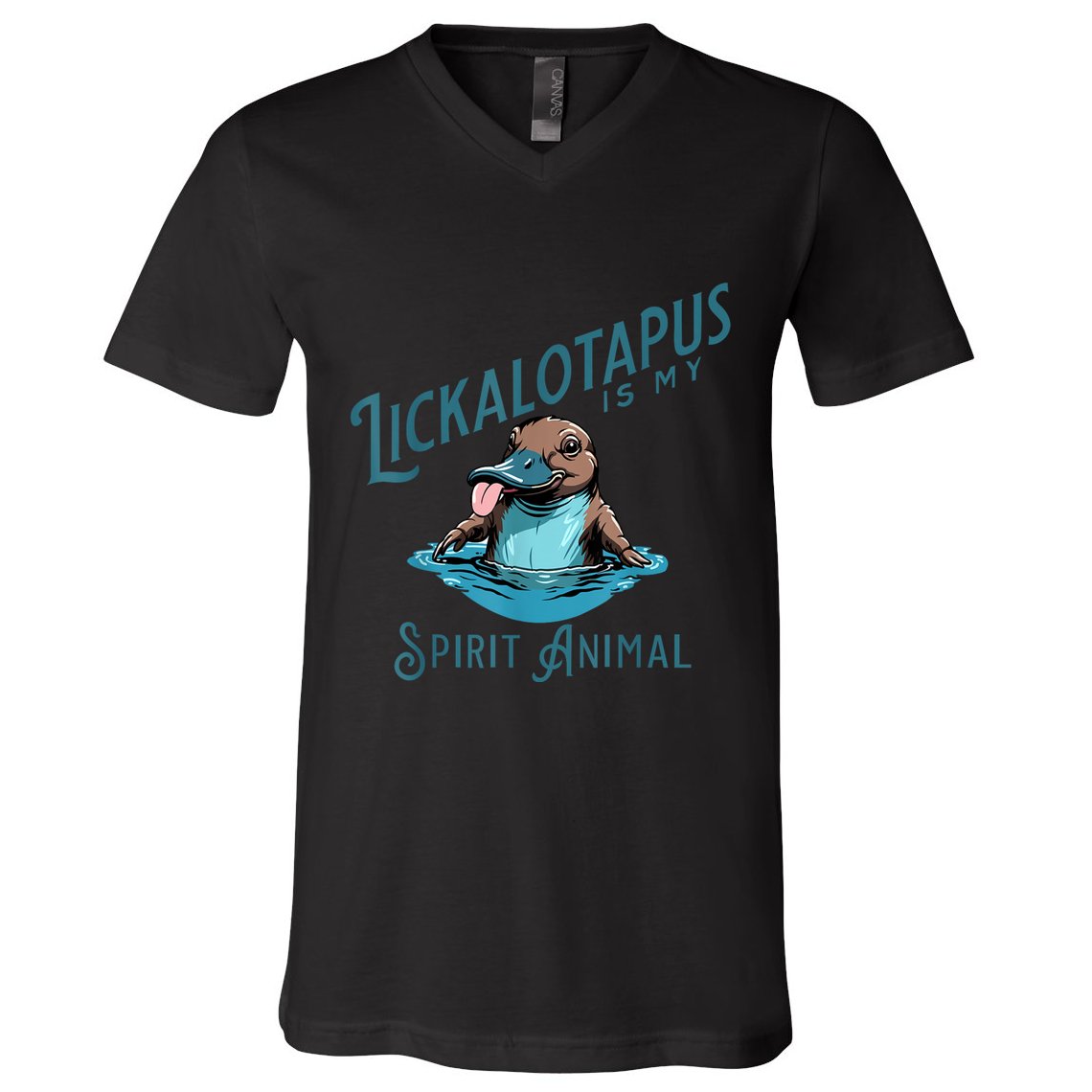 Vintage Funny Lickalottapus Is My Spirit Animal Lovers Meme V-Neck T-Shirt