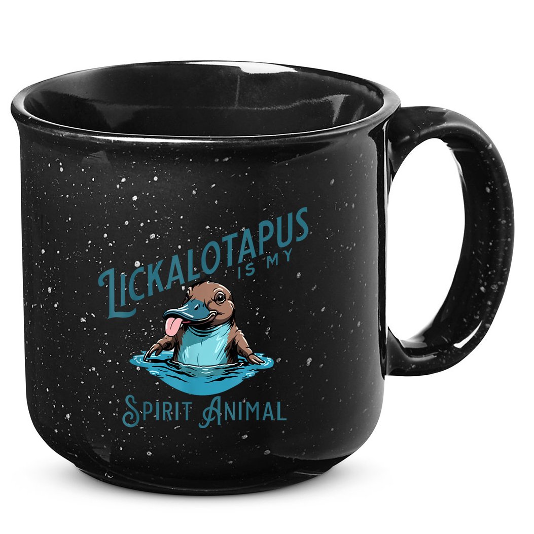 Vintage Funny Lickalottapus Is My Spirit Animal Lovers Meme 15oz Campfire Ceramic Mug