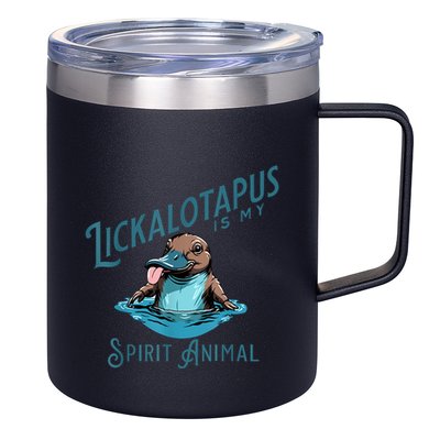 Vintage Funny Lickalottapus Is My Spirit Animal Lovers Meme 12oz Stainless Steel Coffee Mug