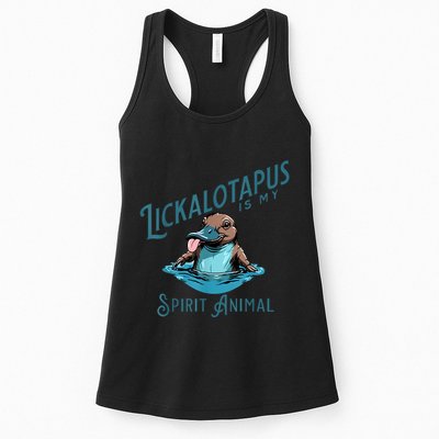 Vintage Funny Lickalottapus Is My Spirit Animal Lovers Meme Womens Tank Top