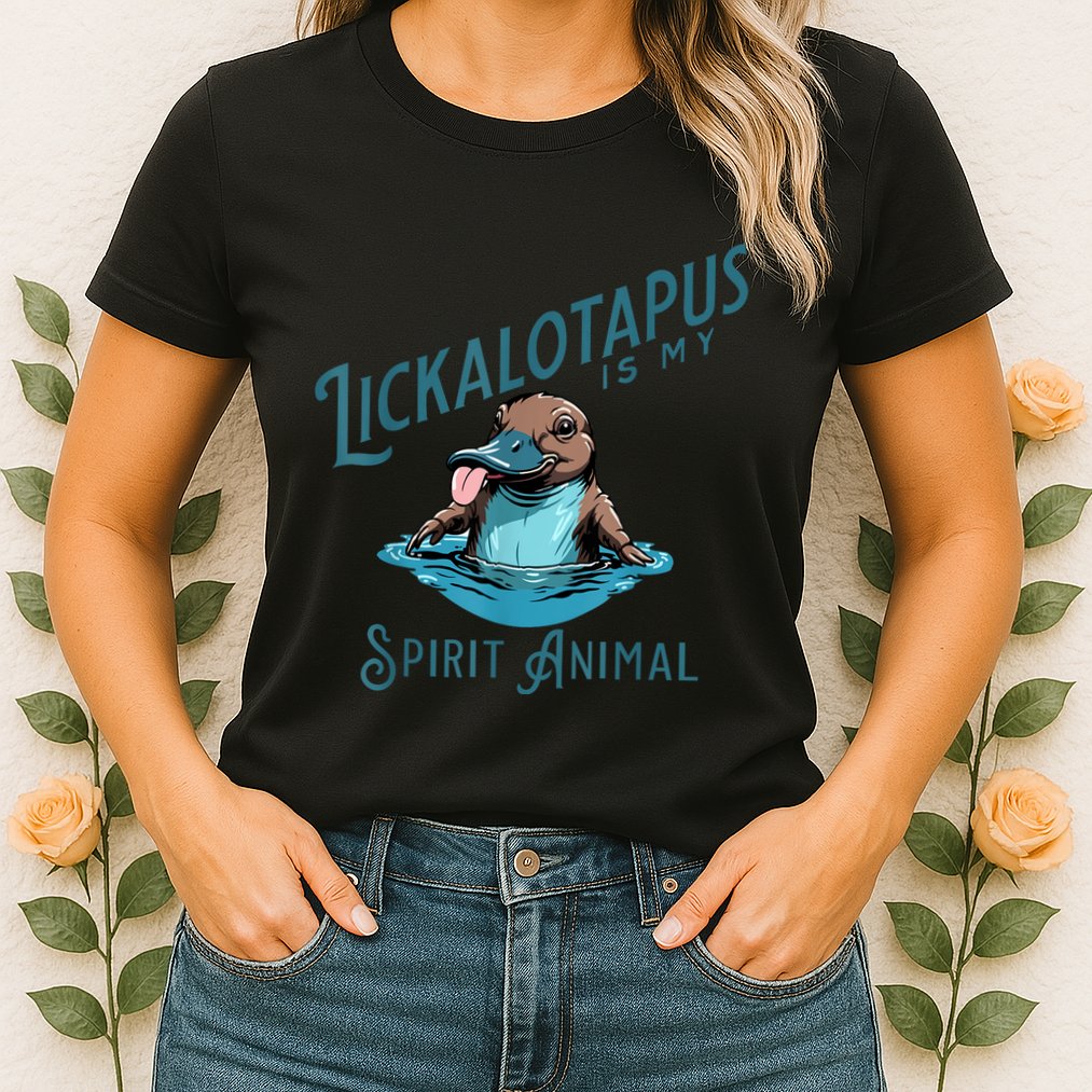 Vintage Funny Lickalottapus Is My Spirit Animal Lovers Meme Womens T-Shirt