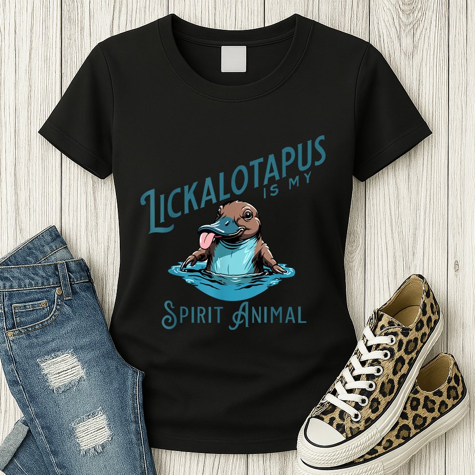 Vintage Funny Lickalottapus Is My Spirit Animal Lovers Meme Womens T-Shirt