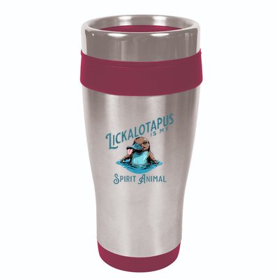 Vintage Funny Lickalottapus Is My Spirit Animal Lovers Meme 16oz Travel Tumbler