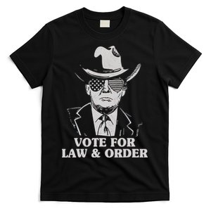 Vote for Law And Order 2024 Trump, USA Flag, Republican Vote  T-Shirt