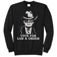 Vote for Law And Order 2024 Trump, USA Flag, Republican Vote  Tall Sweatshirt