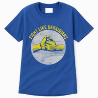 Vintage Fight Like Ukrainians Flag Gift Tall T-Shirt