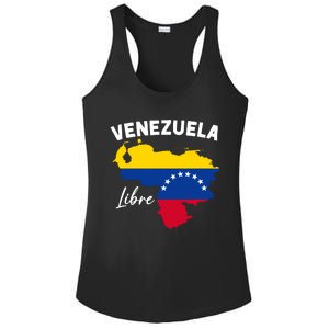 Venezuela Flag Map Proud American Venezuelan Venezuela Libre Ladies PosiCharge Competitor Racerback Tank