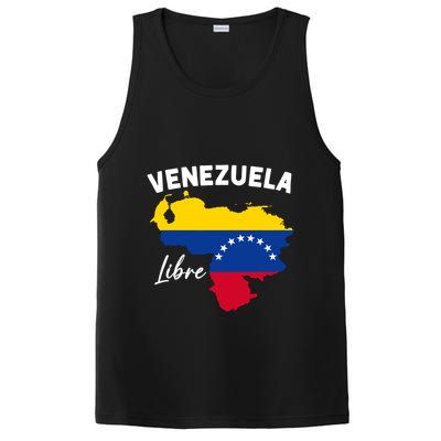 Venezuela Flag Map Proud American Venezuelan Venezuela Libre PosiCharge Competitor Tank
