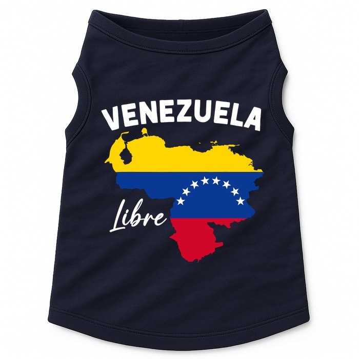 Venezuela Flag Map Proud American Venezuelan Venezuela Libre Doggie Tank