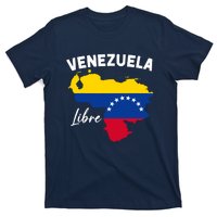 Venezuela Flag Map Proud American Venezuelan Venezuela Libre T-Shirt