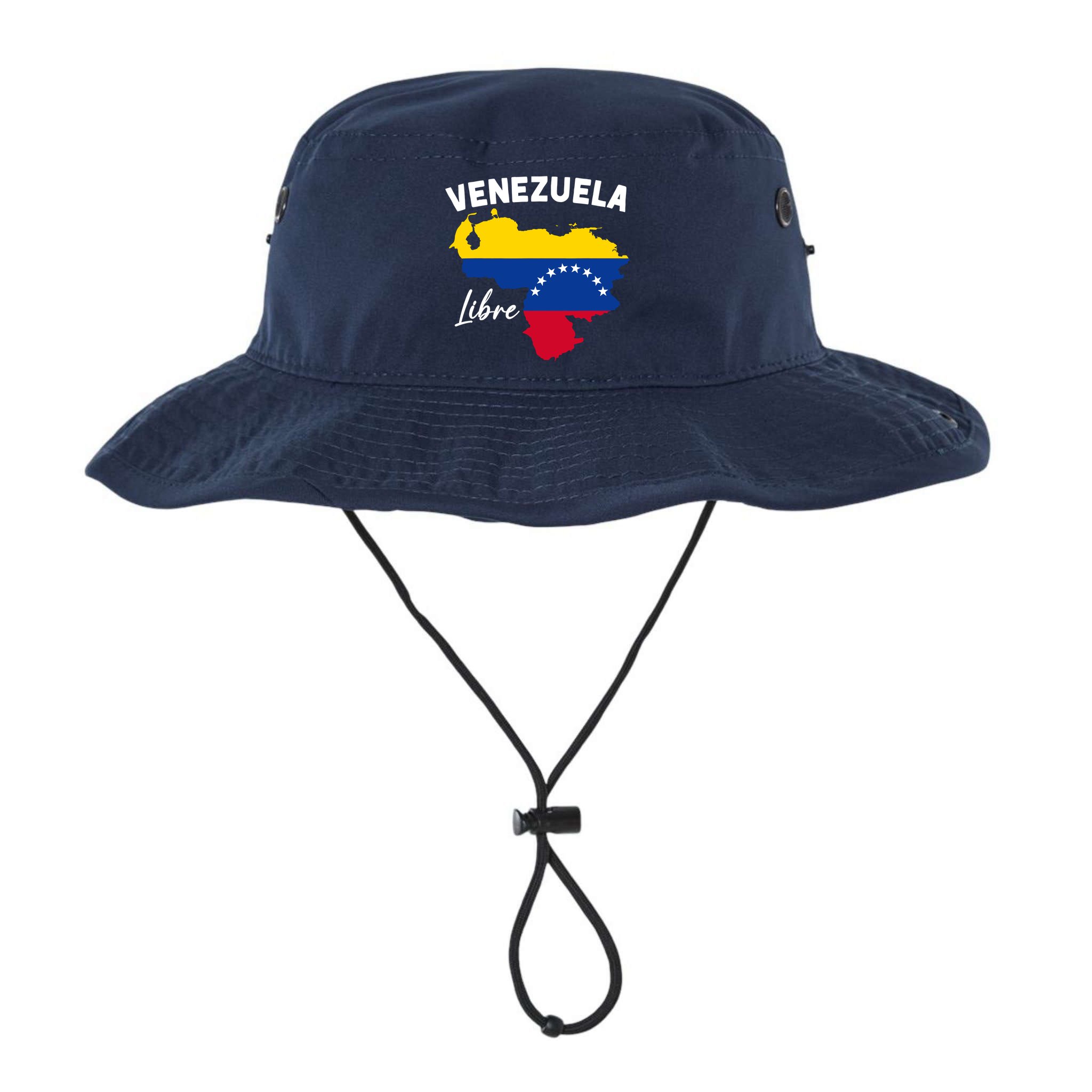 Venezuela Flag Map Proud American Venezuelan Venezuela Libre Bucket Hat