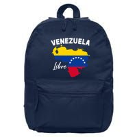 Venezuela Flag Map Proud American Venezuelan Venezuela Libre 16 in Basic Backpack