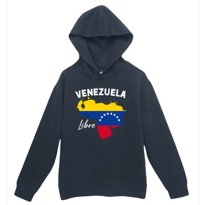 Venezuela Flag Map Proud American Venezuelan Venezuela Libre Urban Pullover Hoodie