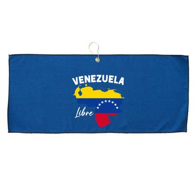 Venezuela Flag Map Proud American Venezuelan Venezuela Libre Large Microfiber Waffle Golf Towel