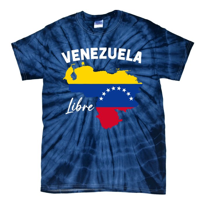 Venezuela Flag Map Proud American Venezuelan Venezuela Libre Tie-Dye T-Shirt