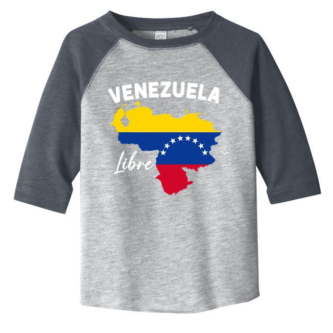 Venezuela Flag Map Proud American Venezuelan Venezuela Libre Toddler Fine Jersey T-Shirt