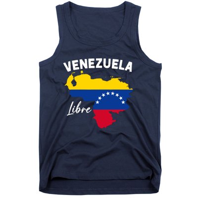 Venezuela Flag Map Proud American Venezuelan Venezuela Libre Tank Top