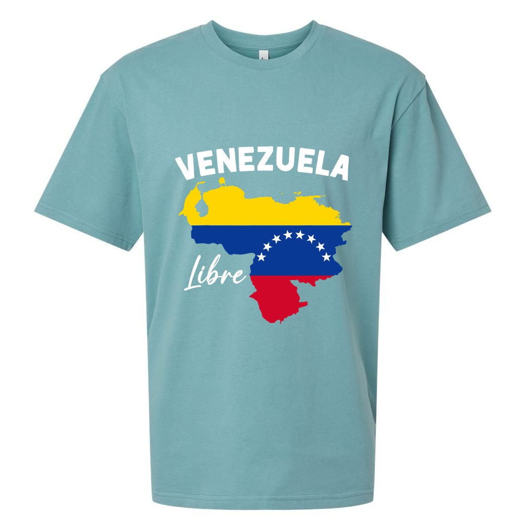 Venezuela Flag Map Proud American Venezuelan Venezuela Libre Sueded Cloud Jersey T-Shirt