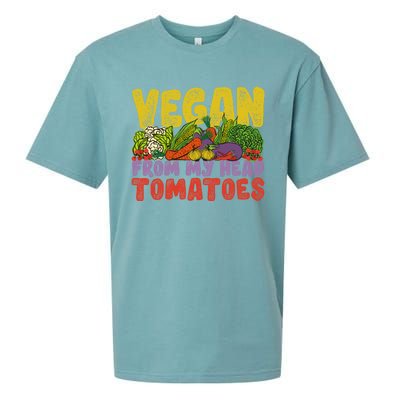 Vegan From My Head Tomatoet World Vegetable Day Plant Based Gift Sueded Cloud Jersey T-Shirt