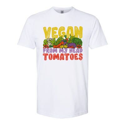 Vegan From My Head Tomatoet World Vegetable Day Plant Based Gift Softstyle® CVC T-Shirt